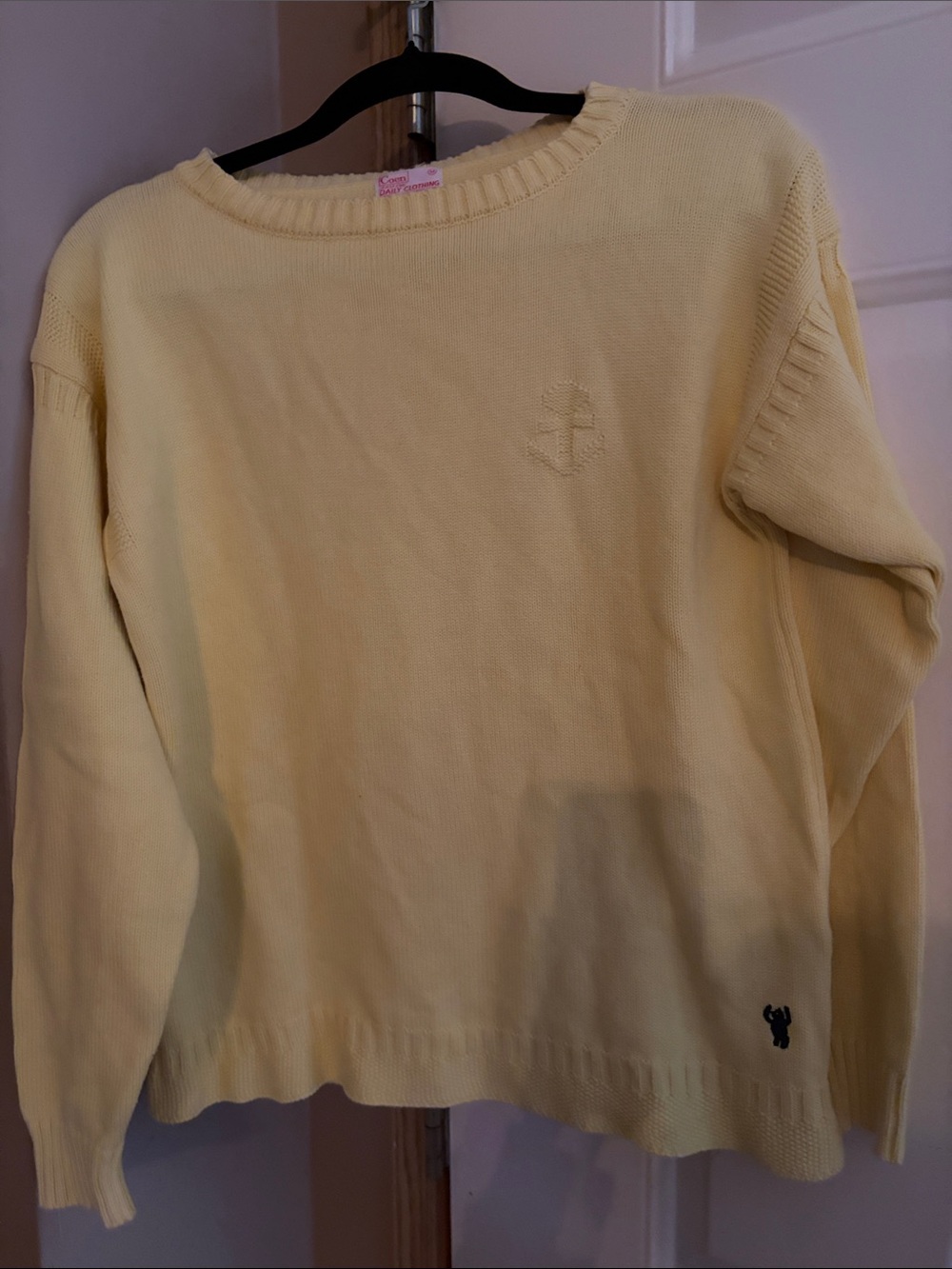 Butter Light Yellow Women’s Knit Sweater - Classic Crewneck - Coen (Japan Brand)